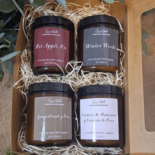 Pack 4 Velas Aromáticas Navidad