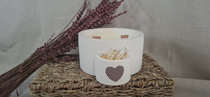 Vela aromática con cerillero