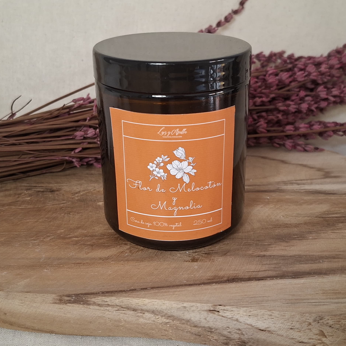 Vela Flor de Melocotón y Magnolia
