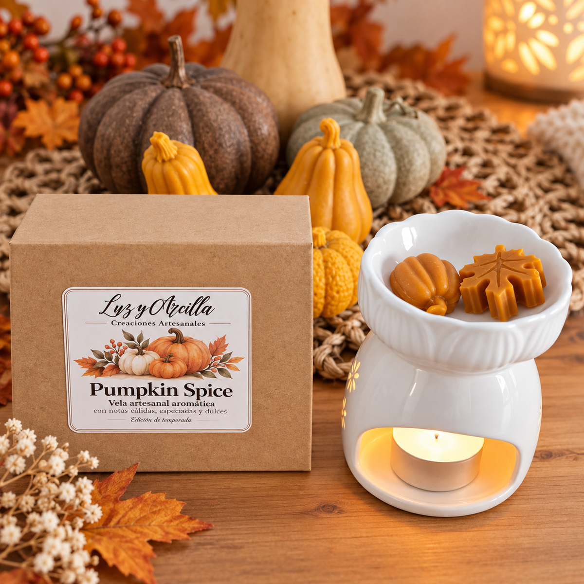 Wax Melts Pumpkin Spice surtido de otoño de Luz y Arcilla